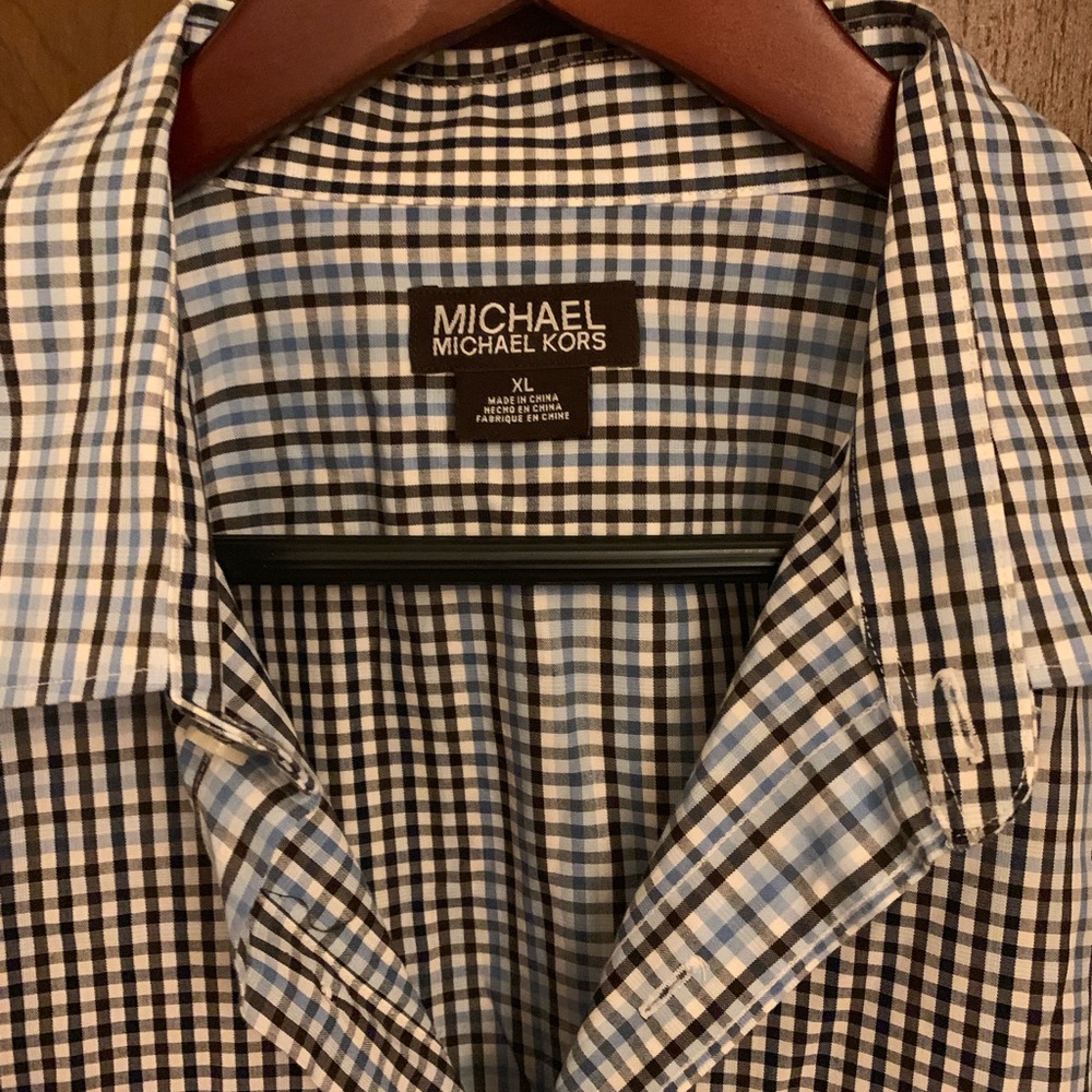 Michael Mk Tri Color Checker Button Down - image 2